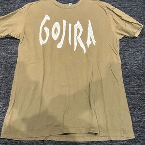 Gojira 2017 US tour olive green t shirt